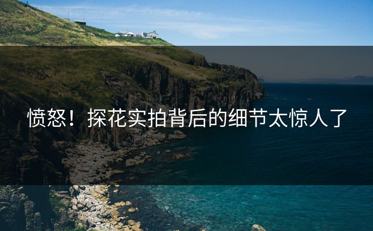 愤怒！探花实拍背后的细节太惊人了