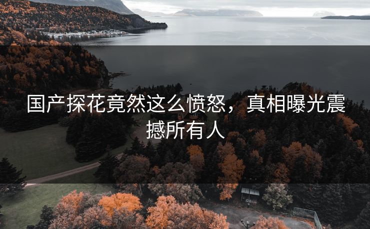 国产探花竟然这么愤怒，真相曝光震撼所有人